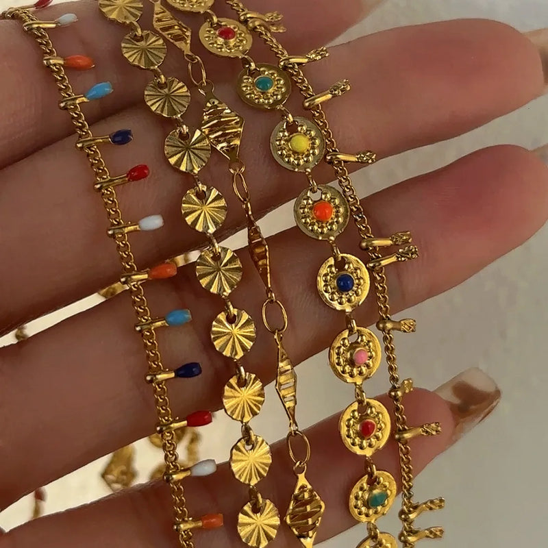 Punk Rhinestone Belly Waist Chain