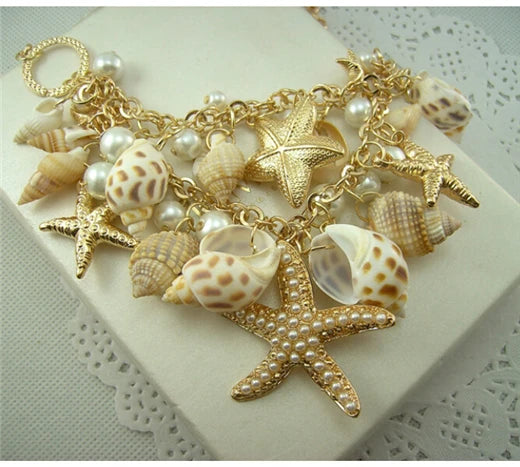 Layered Shell & Starfish Pearl Choker