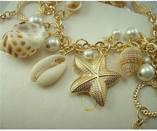 Layered Shell & Starfish Pearl Choker