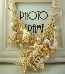 Layered Shell & Starfish Pearl Choker