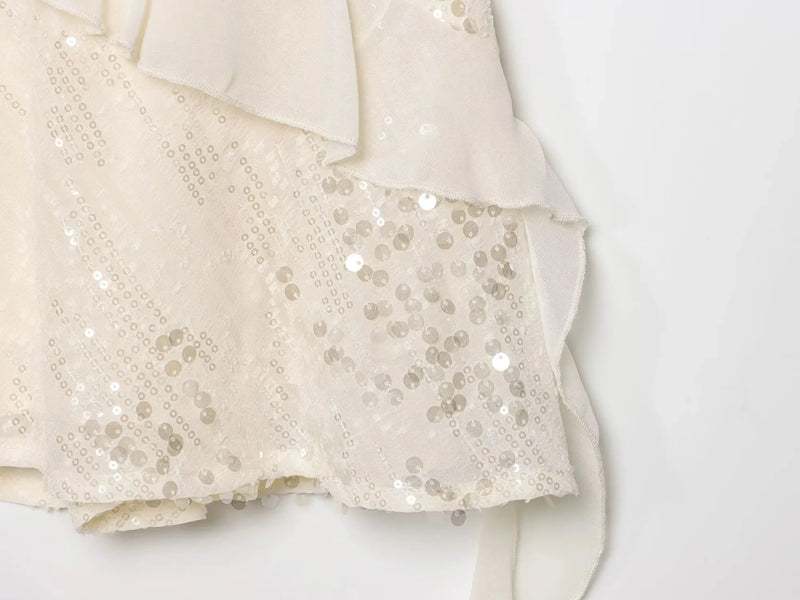 Sequined Tiered Mini Cami Dress