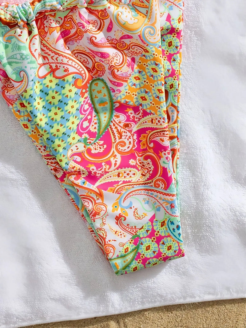 Printed Split Bikini – Sexy Women's Swimsuit for Beach Vacation