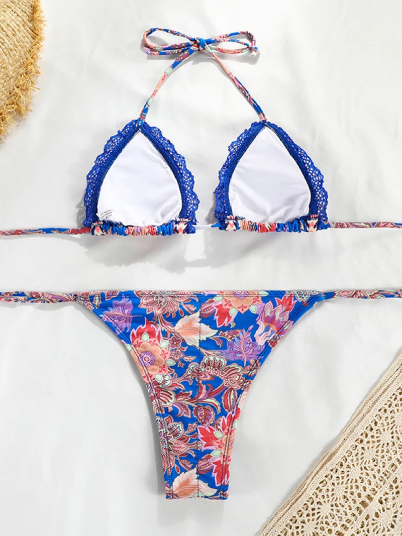 2025 Micro Bikini Set – Brazilian Thong Push-Up Swimwear