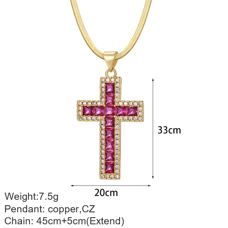 Gold Our Lady Cross Choker Necklace
