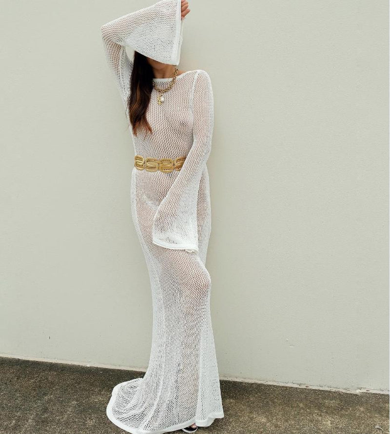High-Quality Long Knit Bikini Cover-Up