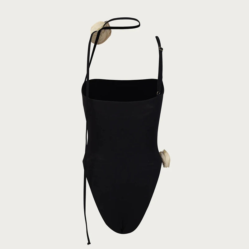 Rosette Choker One-Piece Swimsuit – 2025