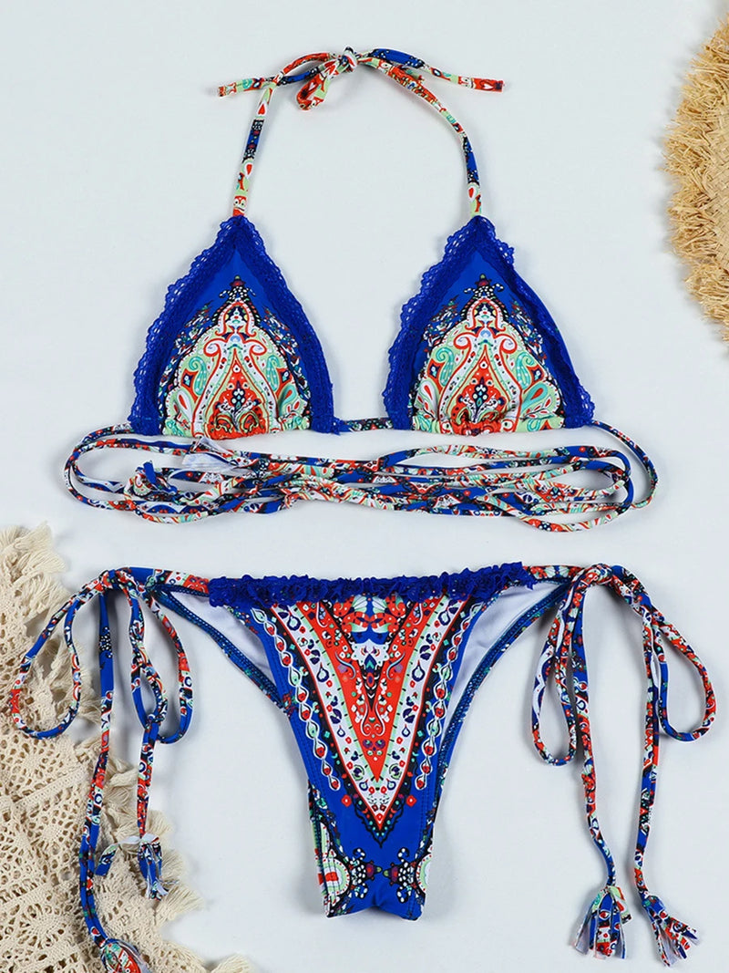 2025 Micro Bikini Set – Brazilian Thong Push-Up Swimwear