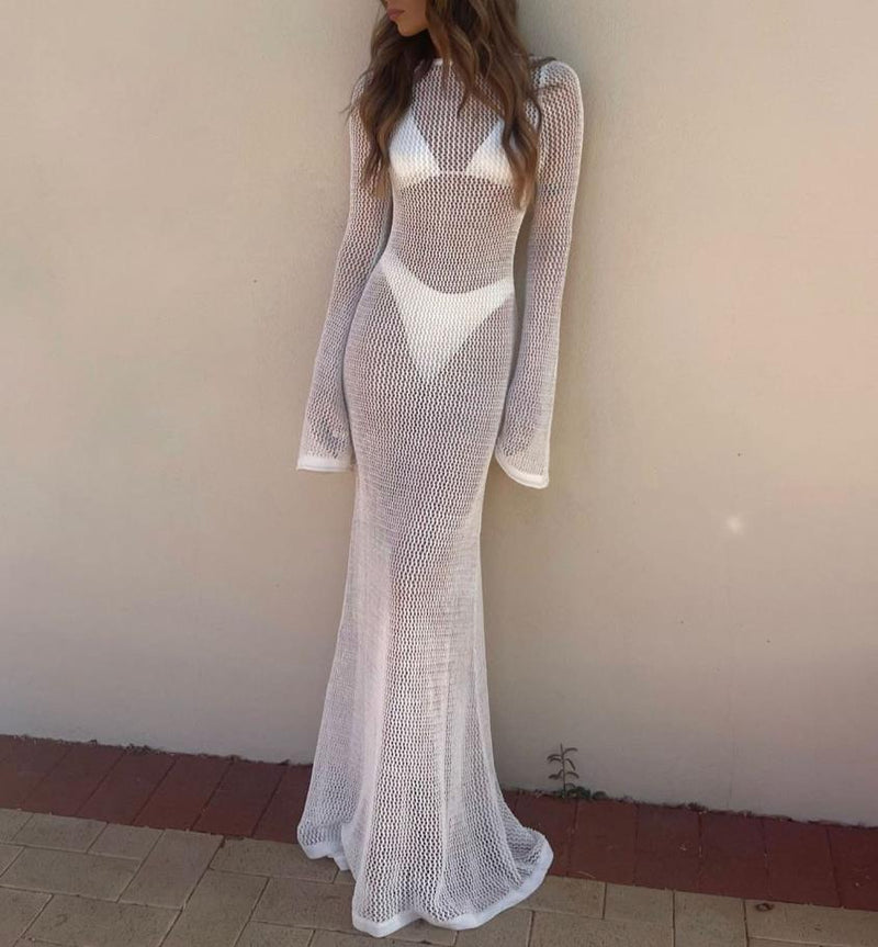 High-Quality Long Knit Bikini Cover-Up