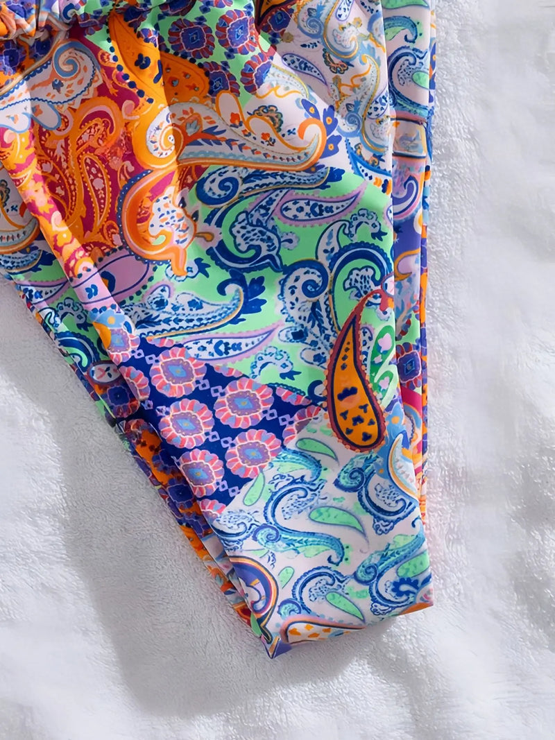 Printed Split Bikini – Sexy Women's Swimsuit for Beach Vacation