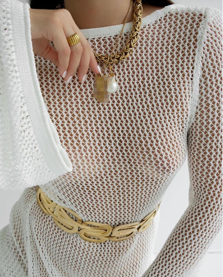 High-Quality Long Knit Bikini Cover-Up