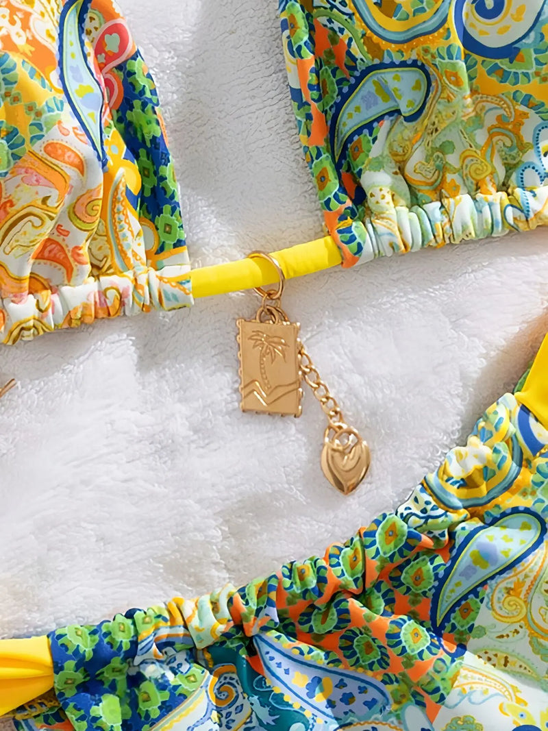 Printed Split Bikini – Sexy Women's Swimsuit for Beach Vacation