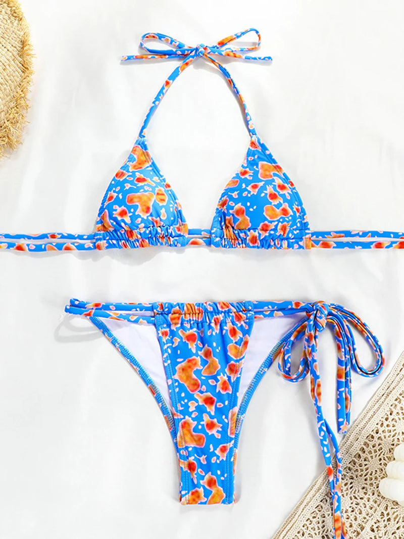 2025 Micro Bikini Set – Brazilian Thong Push-Up Swimwear