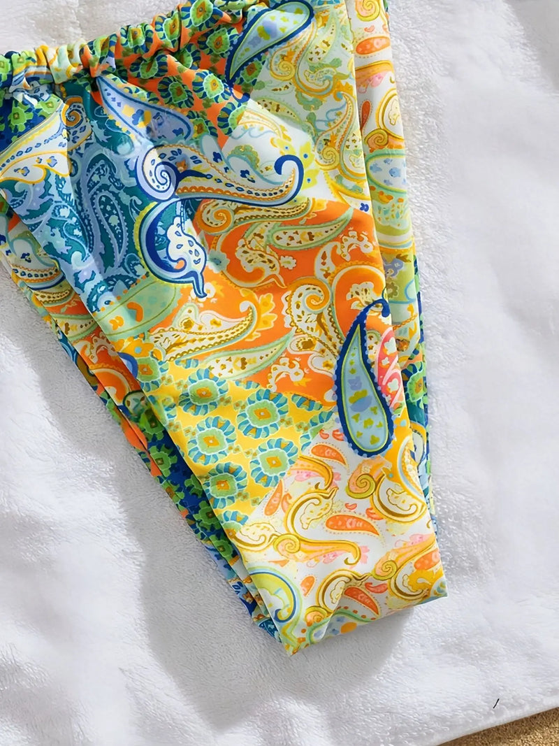 Printed Split Bikini – Sexy Women's Swimsuit for Beach Vacation