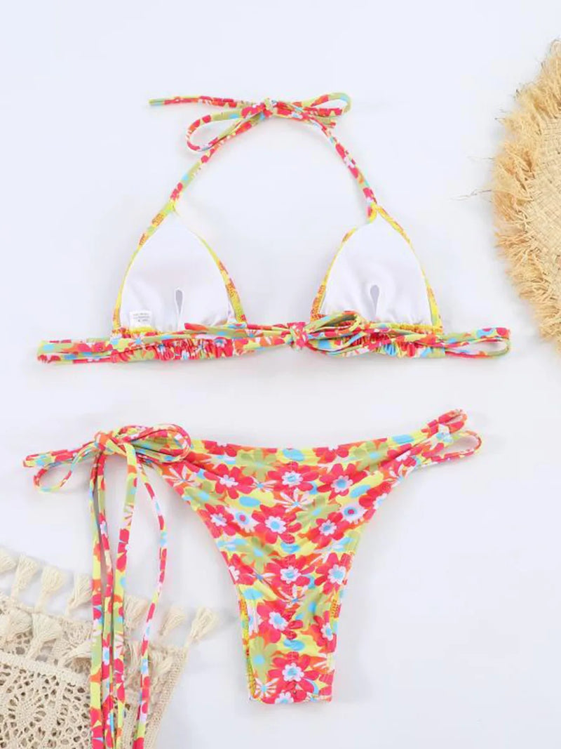 2025 Micro Bikini Set – Brazilian Thong Push-Up Swimwear