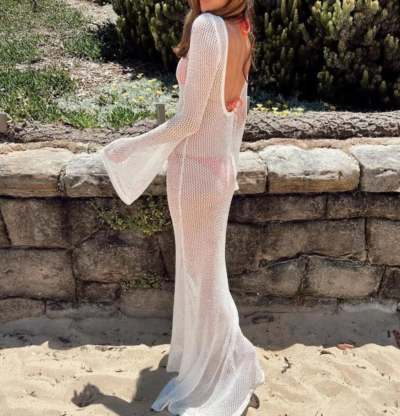 High-Quality Long Knit Bikini Cover-Up