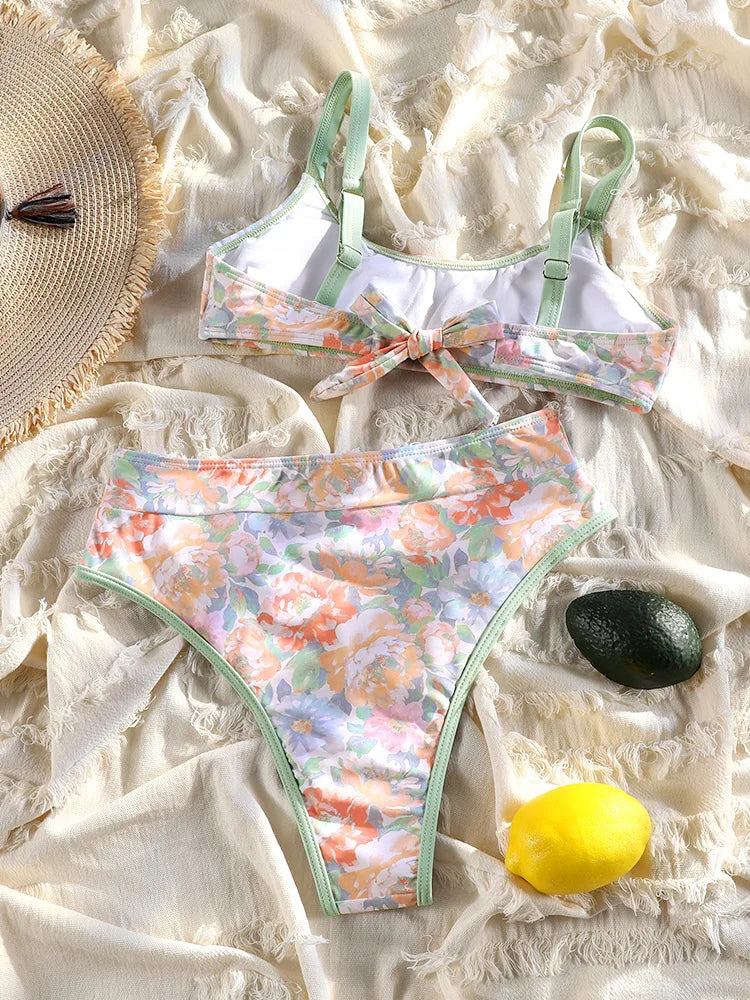 2025 Printed Bikini Set – Sexy Two-Piece Bandage Swimsuit for Women