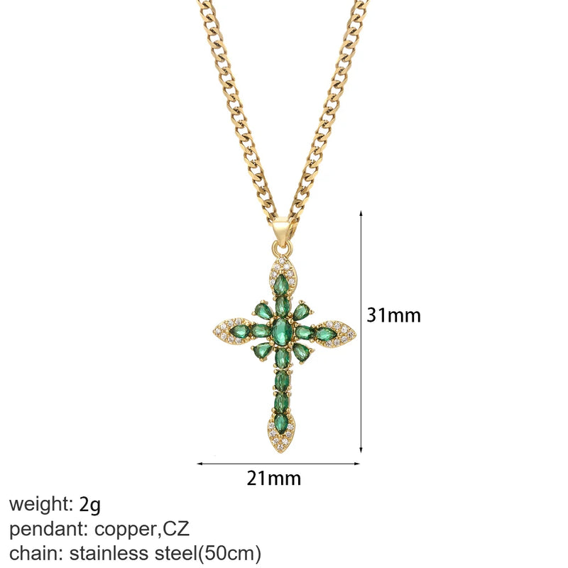 Gold Our Lady Cross Choker Necklace
