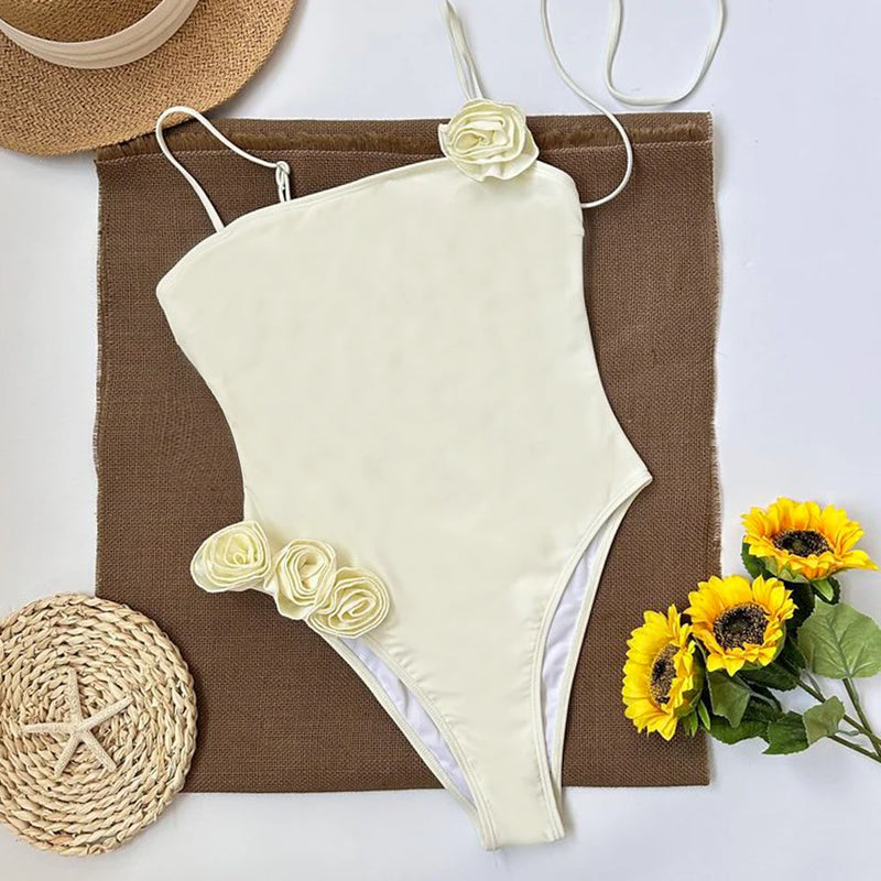 Rosette Choker One-Piece Swimsuit – 2025