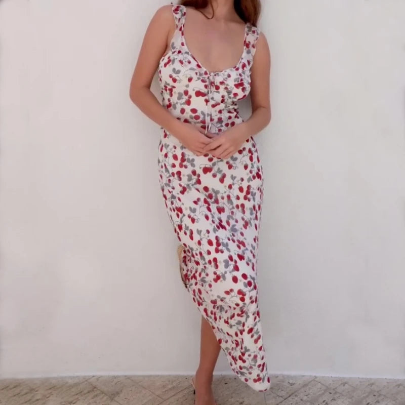 Fashion Women Floral Printed Maxi Dresses Sexy