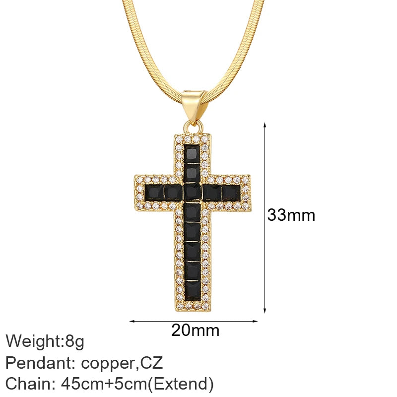 Gold Our Lady Cross Choker Necklace
