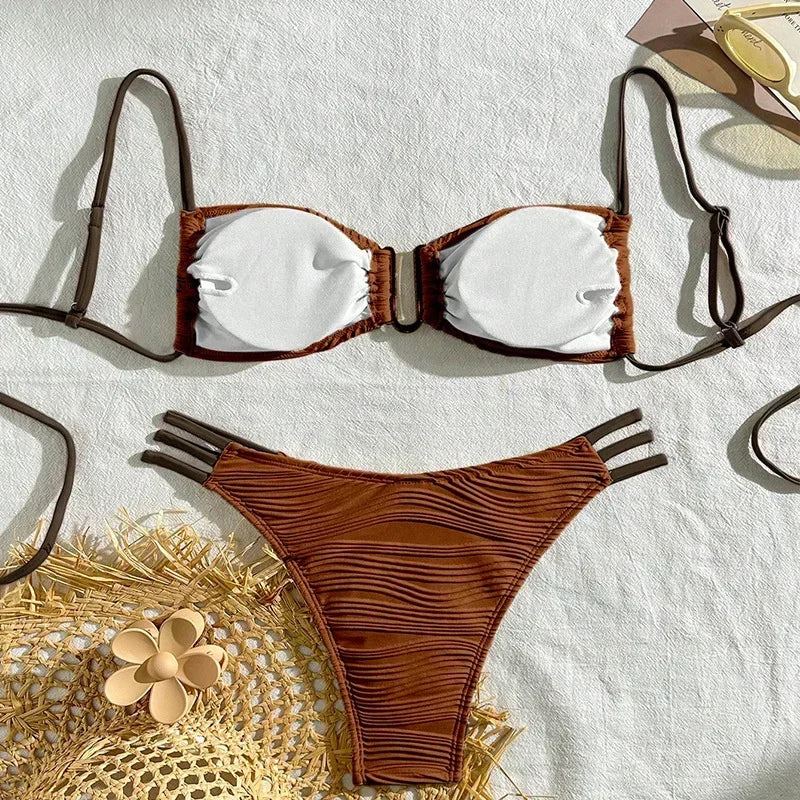 Sexy Push-Up Bikini Set – Brazilian Women’s Swimwear 2025