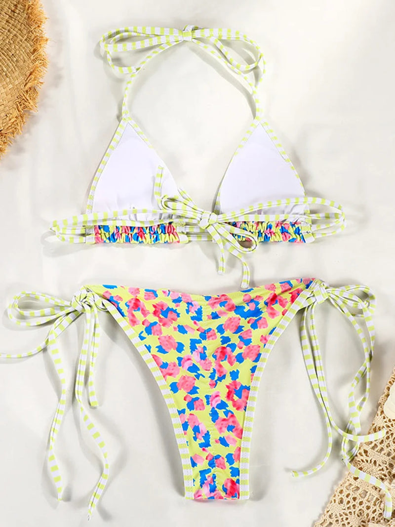 2025 Micro Bikini Set – Brazilian Thong Push-Up Swimwear