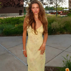 Fashion Women Floral Printed Maxi Dresses Sexy
