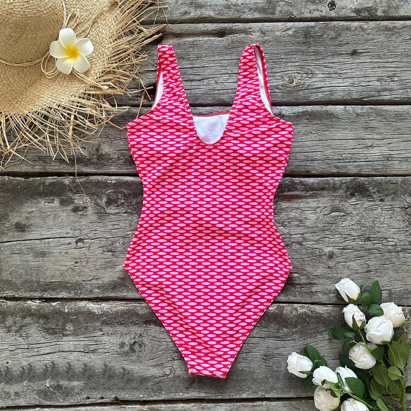 Cartoon Print Backless One-Piece Swimsuit – 2025