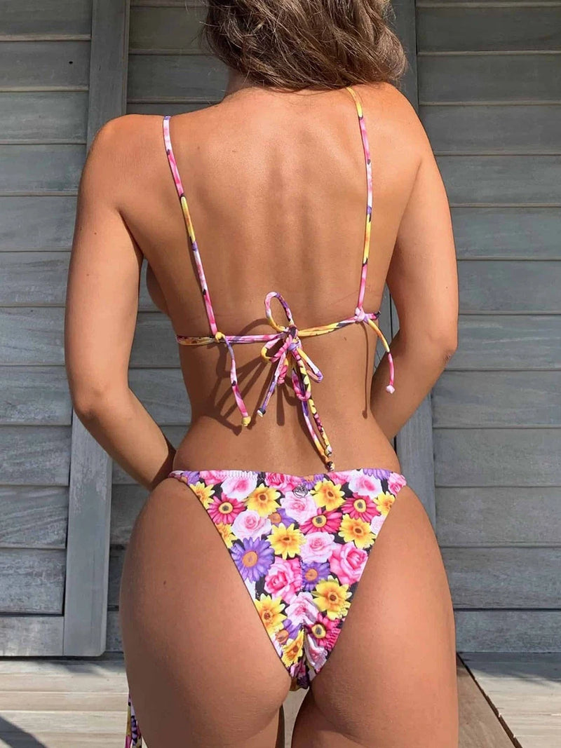 2025 Micro Bikini Set – Brazilian Thong Push-Up Swimwear