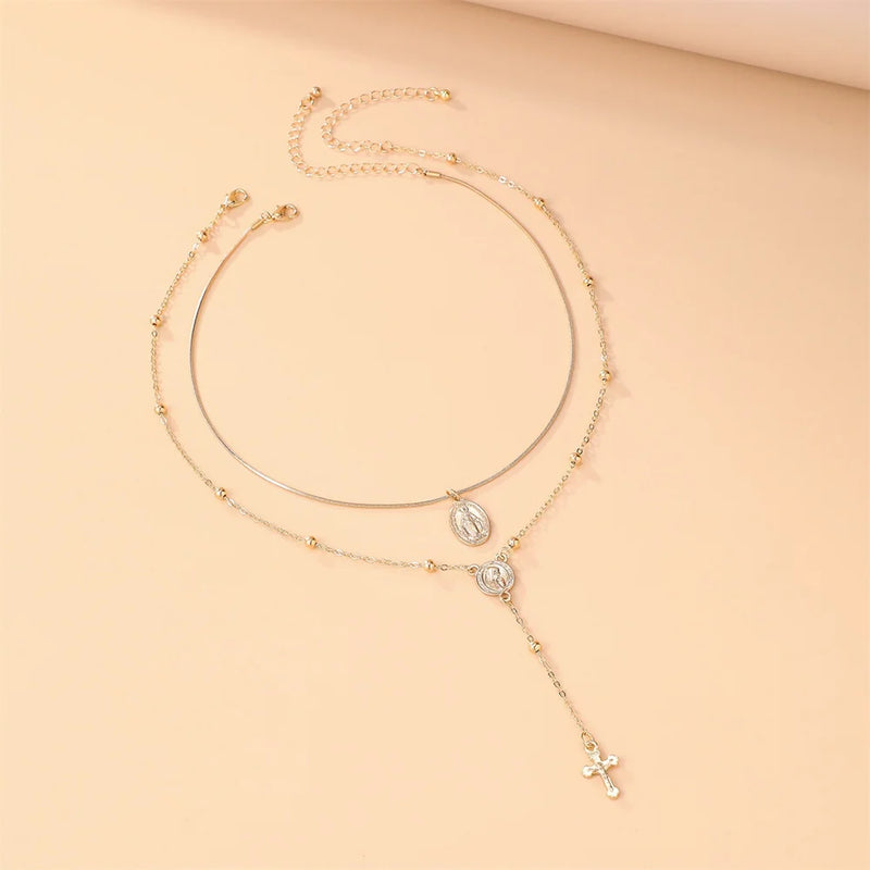 3-Piece Cross Pendant Necklace Set