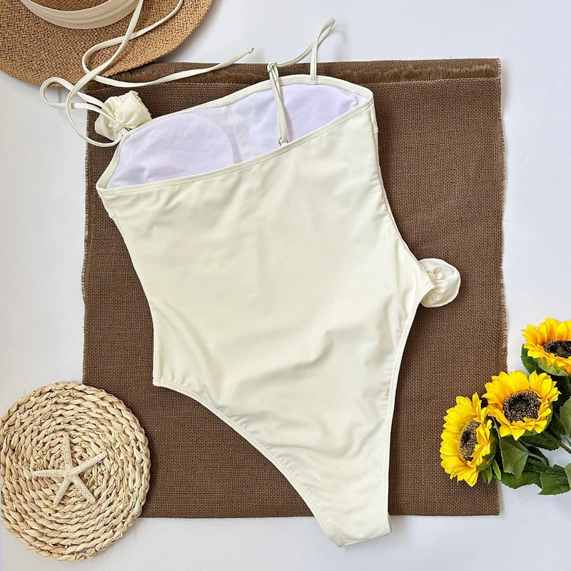 Rosette Choker One-Piece Swimsuit – 2025