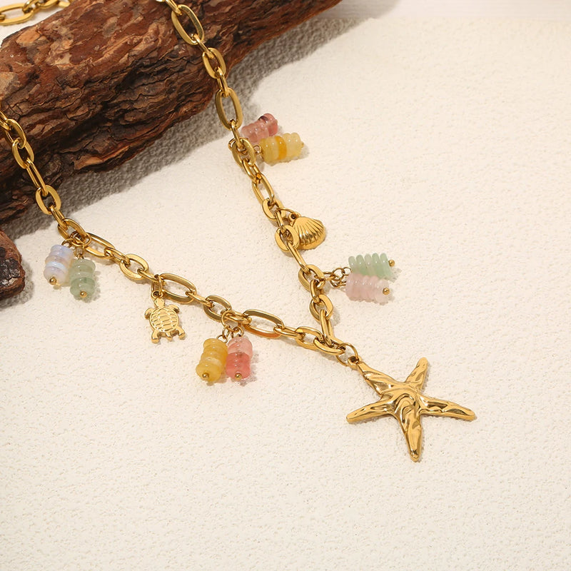 Ocean Style Starfish Pendant Necklace