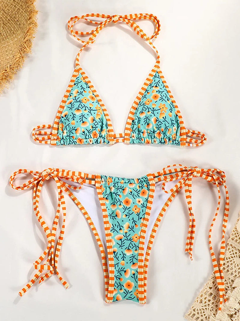 2025 Micro Bikini Set – Brazilian Thong Push-Up Swimwear