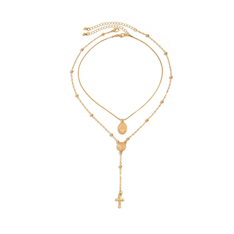3-Piece Cross Pendant Necklace Set