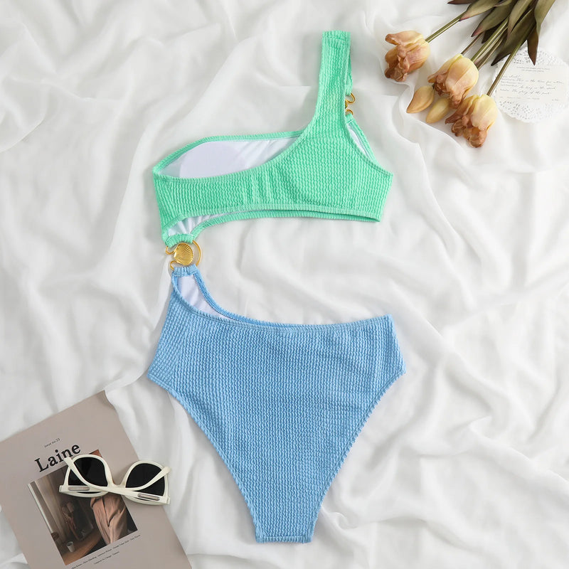 Dot Print Push-Up Monokini