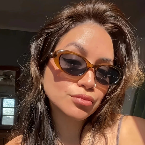 Vintage Oval Sunglasses for Women