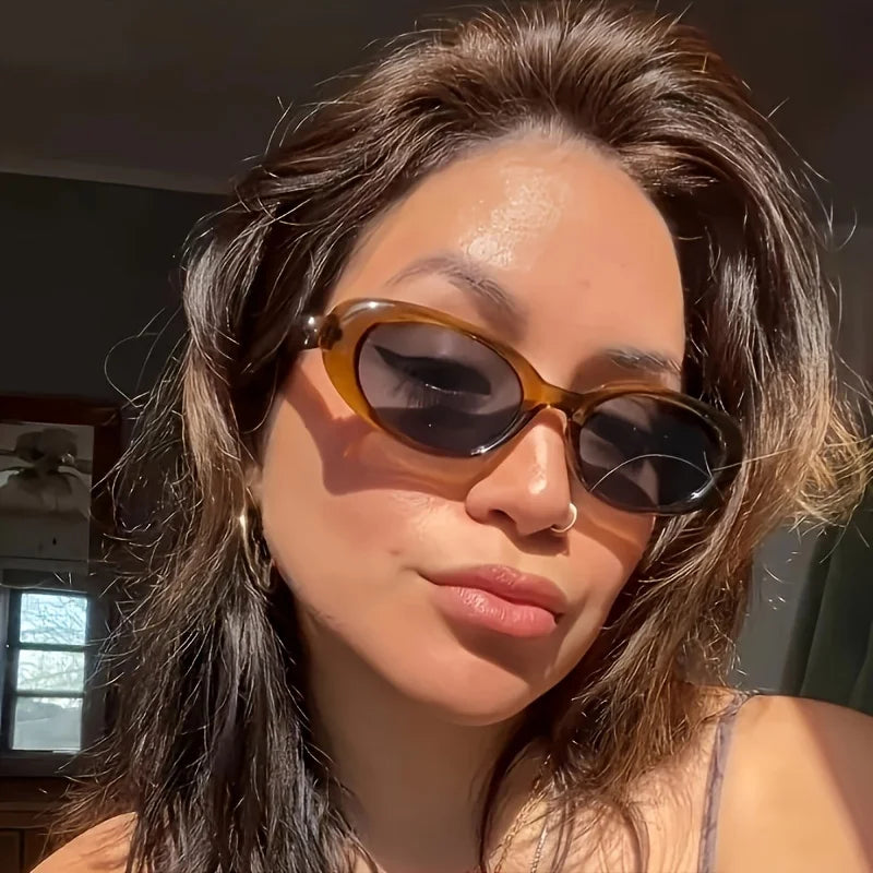 Vintage Oval Sunglasses for Women