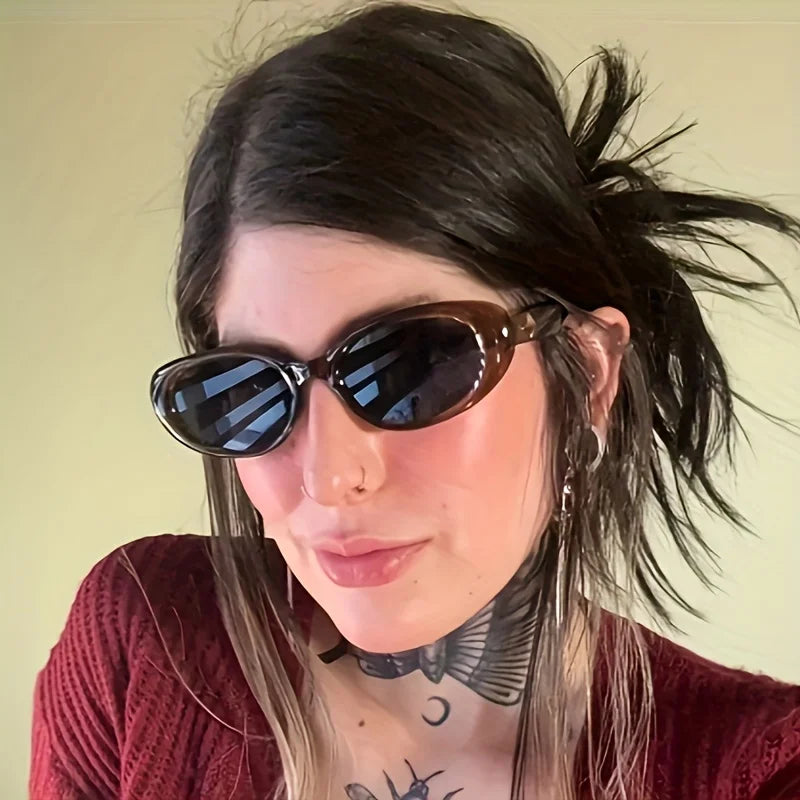 Vintage Oval Sunglasses for Women