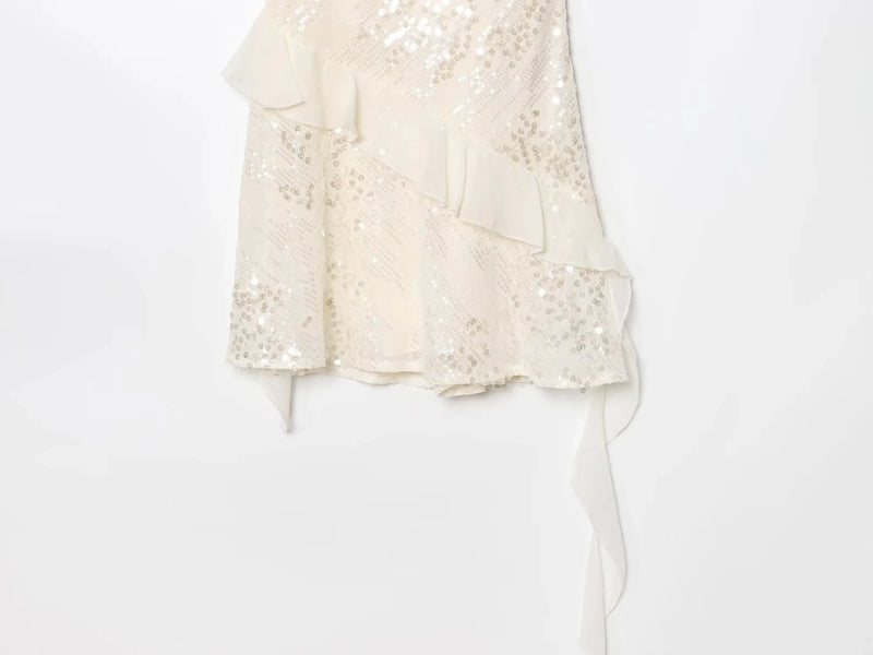 Sequined Tiered Mini Cami Dress