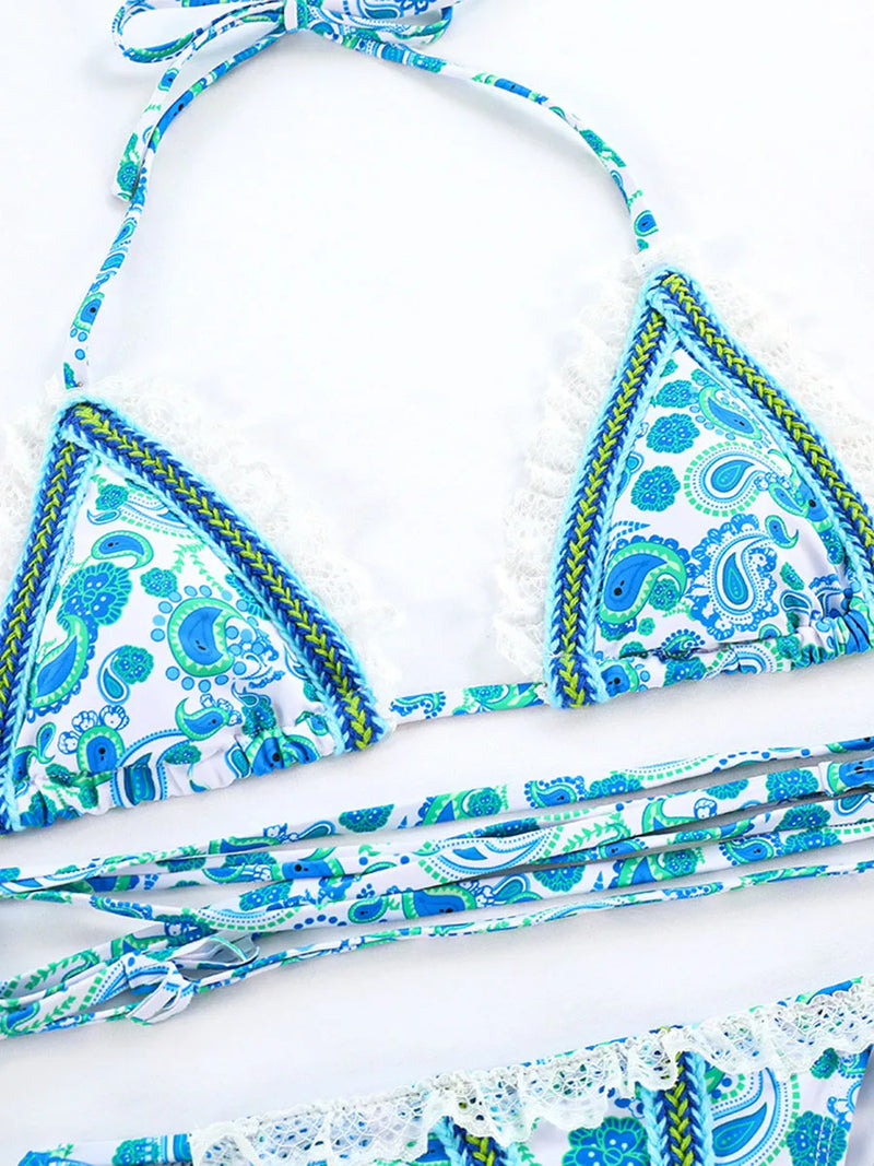 2025 Micro Bikini Set – Brazilian Thong Push-Up Swimwear