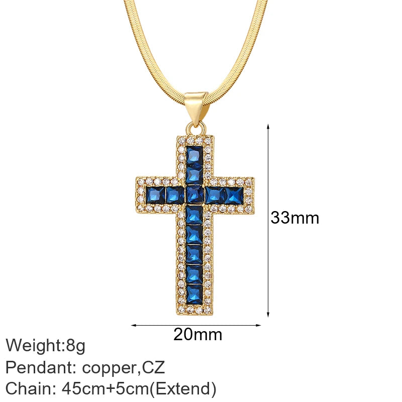 Gold Our Lady Cross Choker Necklace