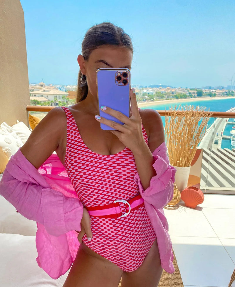 Cartoon Print Backless One-Piece Swimsuit – 2025