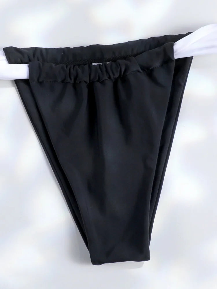 Miyouj High-Cut Push-Up Two-Piece Bikini – Black