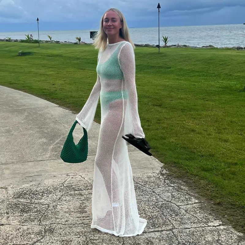 High-Quality Long Knit Bikini Cover-Up