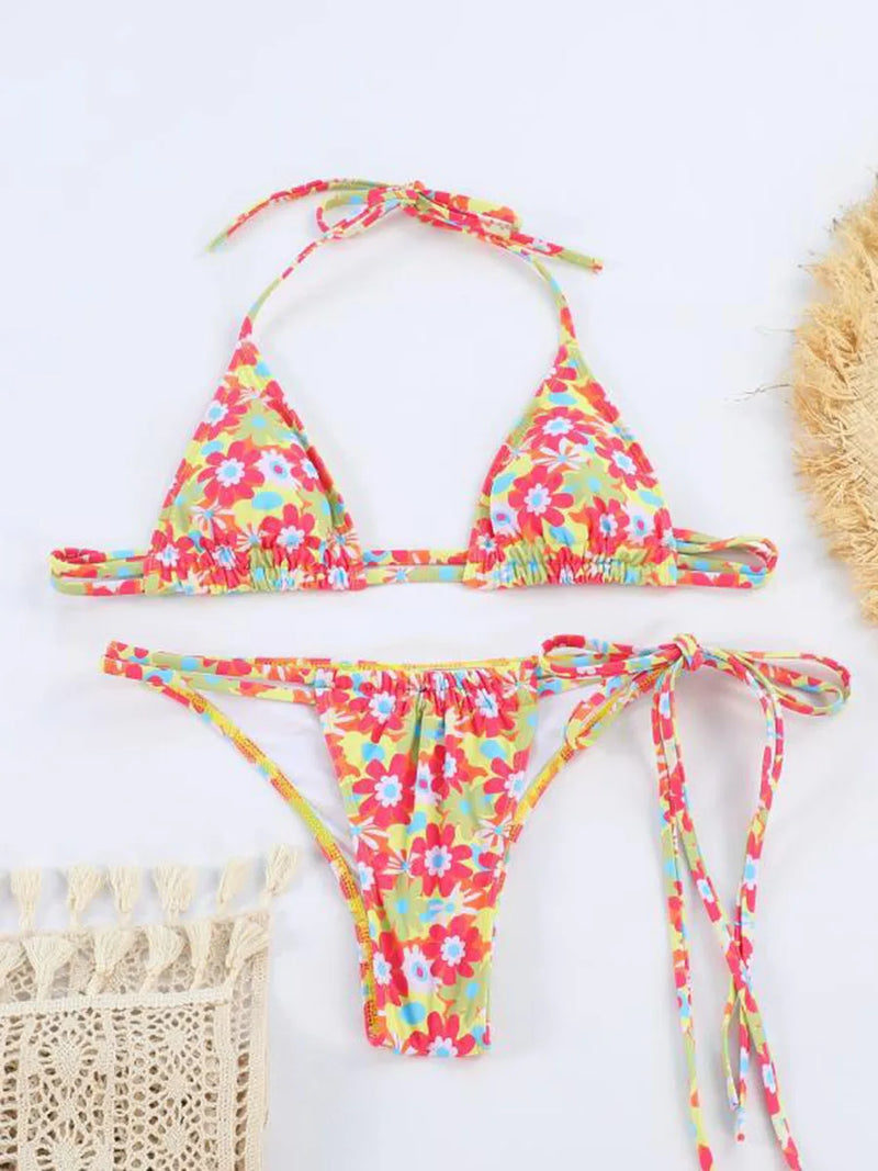2025 Micro Bikini Set – Brazilian Thong Push-Up Swimwear