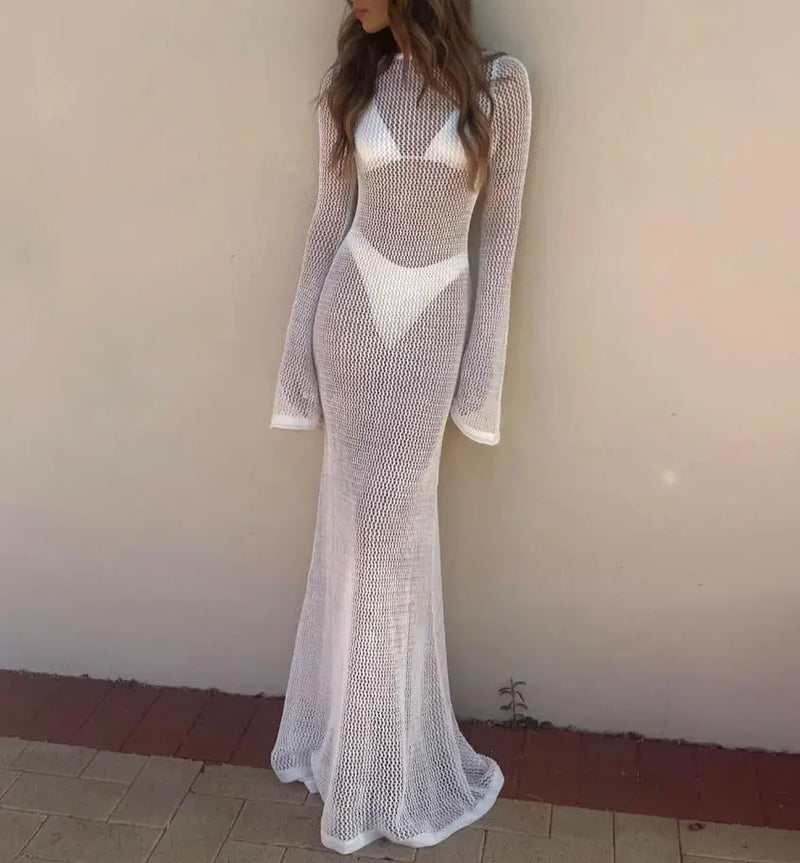 High-Quality Long Knit Bikini Cover-Up