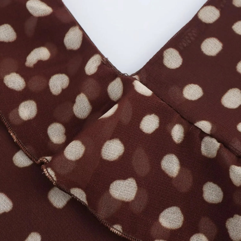 Polka Dot Sleeveless Suspender Dress