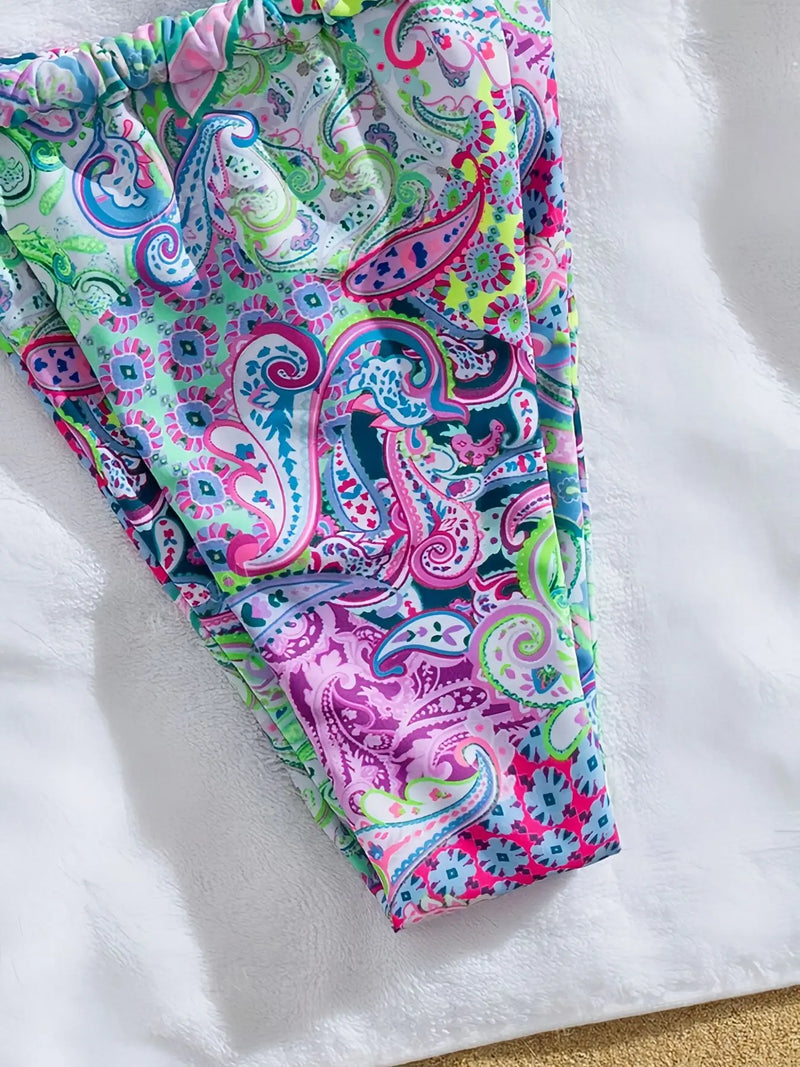 Printed Split Bikini – Sexy Women's Swimsuit for Beach Vacation