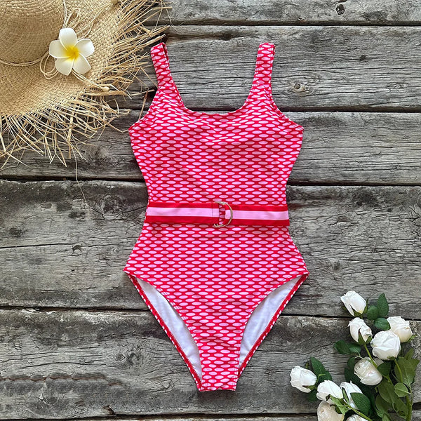 Cartoon Print Backless One-Piece Swimsuit – 2025
