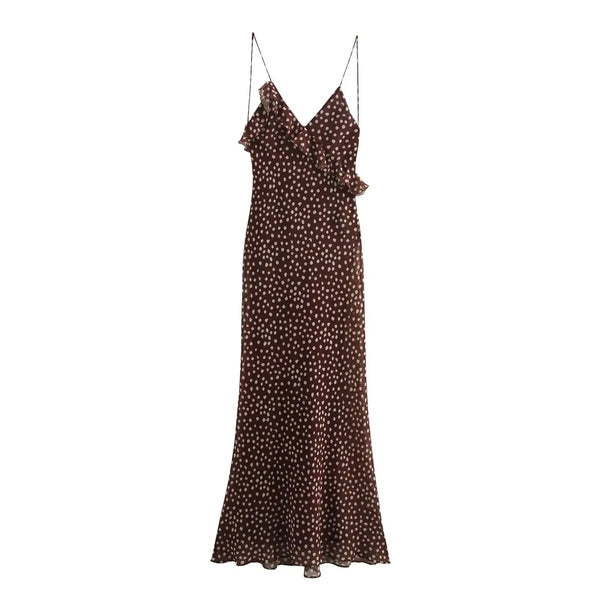 Polka Dot Sleeveless Suspender Dress
